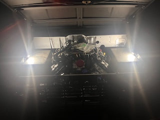 Early Bronco Stainless Steel Gas Strut Hood Kit With Light